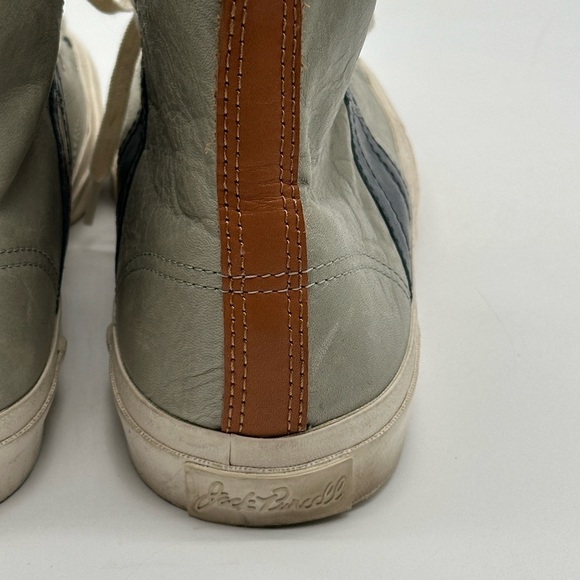 Converse Jack Purcell Johnny Hi-Top Sneakers Men's 9.5/Women's 11 Gray Leather - Picture 9 of 14